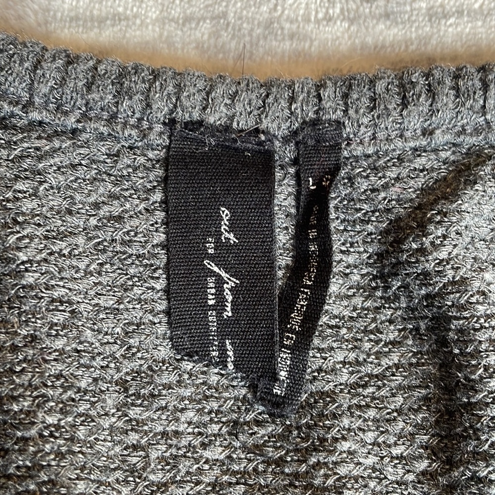 Urban Outfitters Out from Under long sleeve soft knit dark grey shirt, Large - Picture 2 of 5